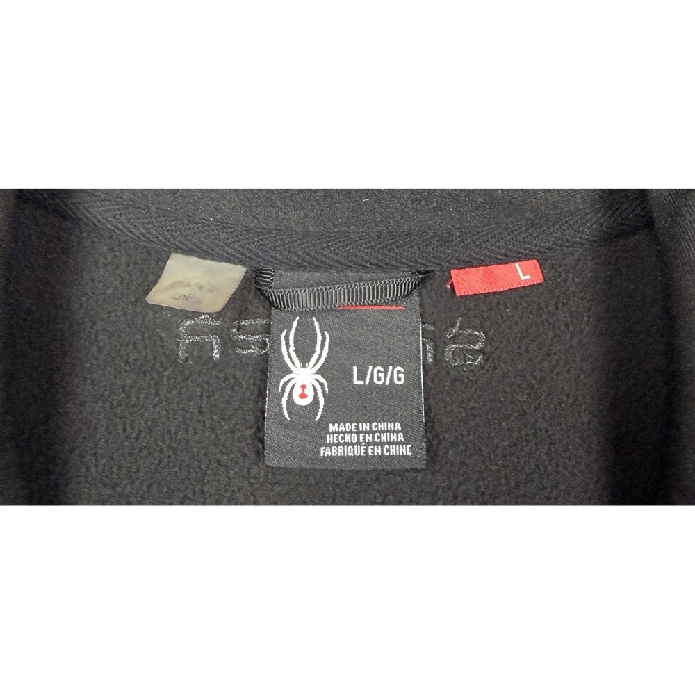 Spyder Full Zip Jacket Men L Black Fleece Thermal Outdoor Hiking - Picture 7 of 11